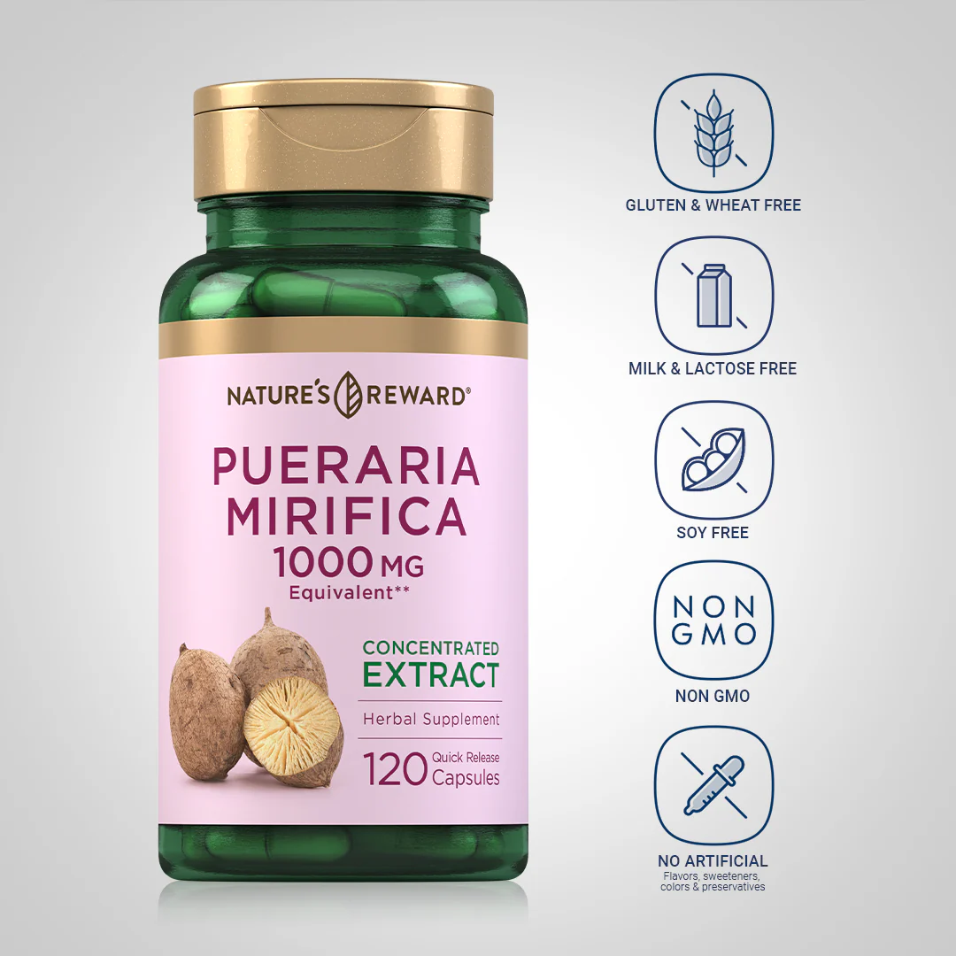 Pueraria Mirifica, 1000 mg, 120 Quick Release Capsules - Image 5