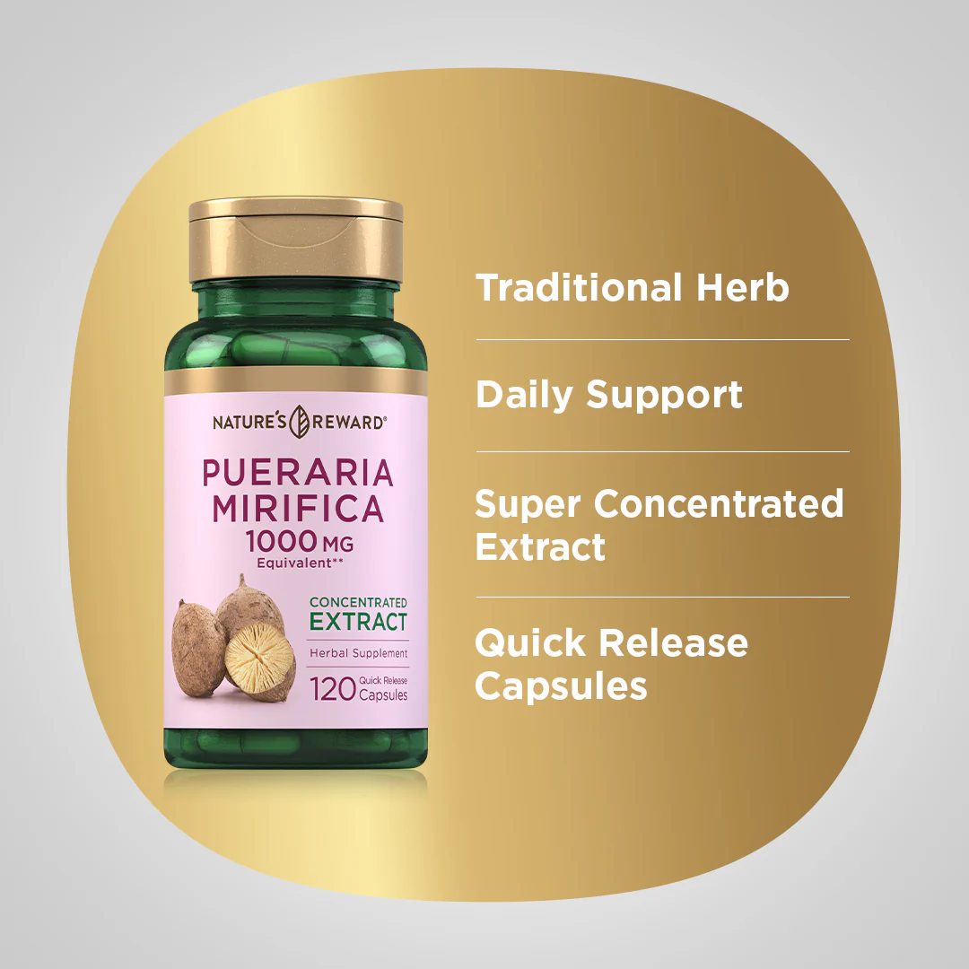 Pueraria Mirifica, 1000 mg, 120 Quick Release Capsules, 2  Bottles - Image 4