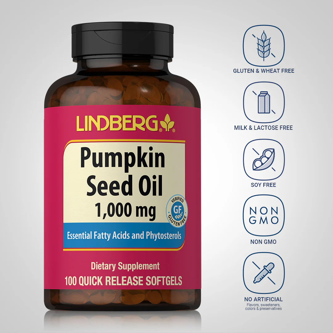 Pumpkin Seed Oil, 1000 mg, 100 Quick Release Softgels - Image 5