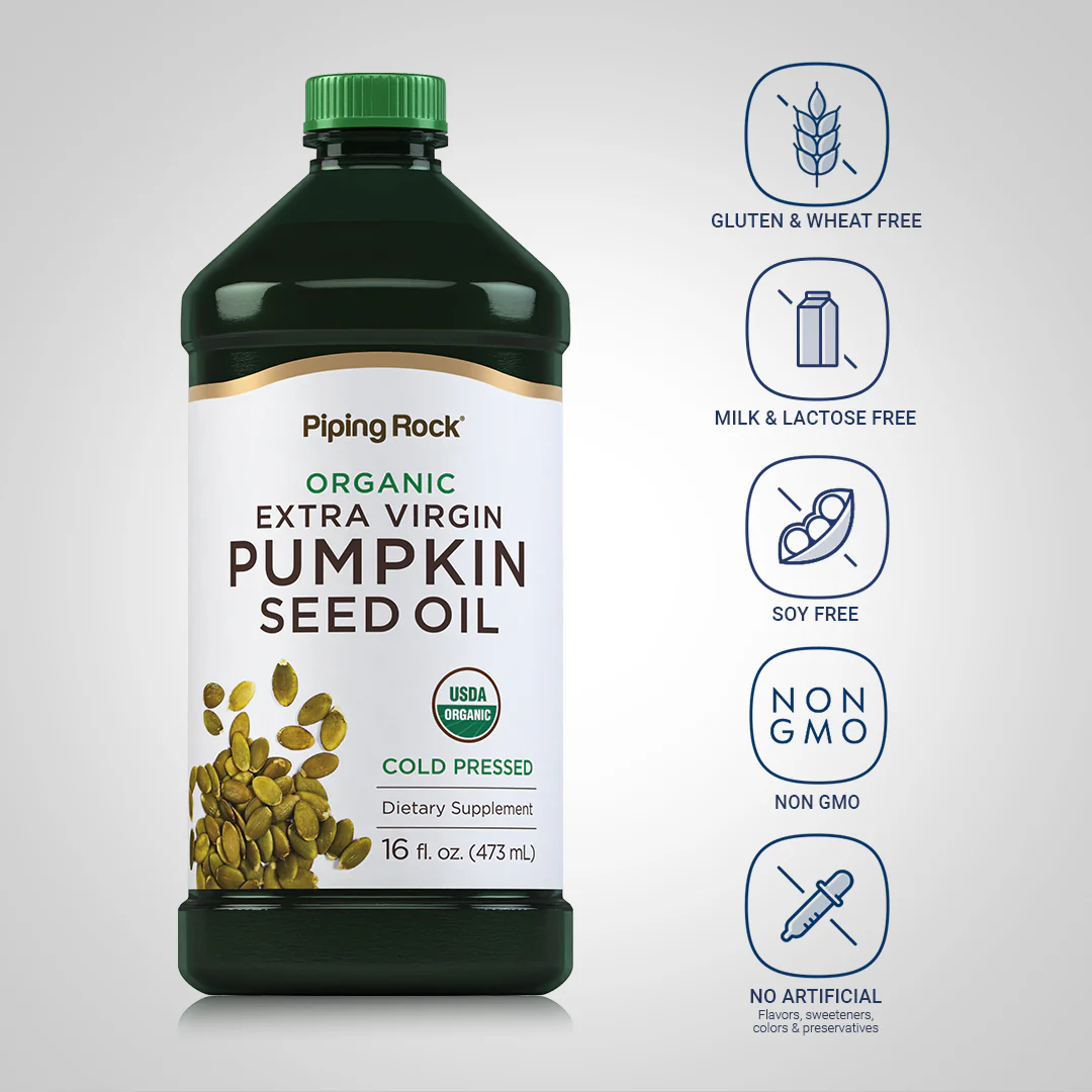 Pumpkin Seed Oil Cold Pressed (Organic), 16 fl oz (473 mL) Bottles, 3  Bottles - Image 5