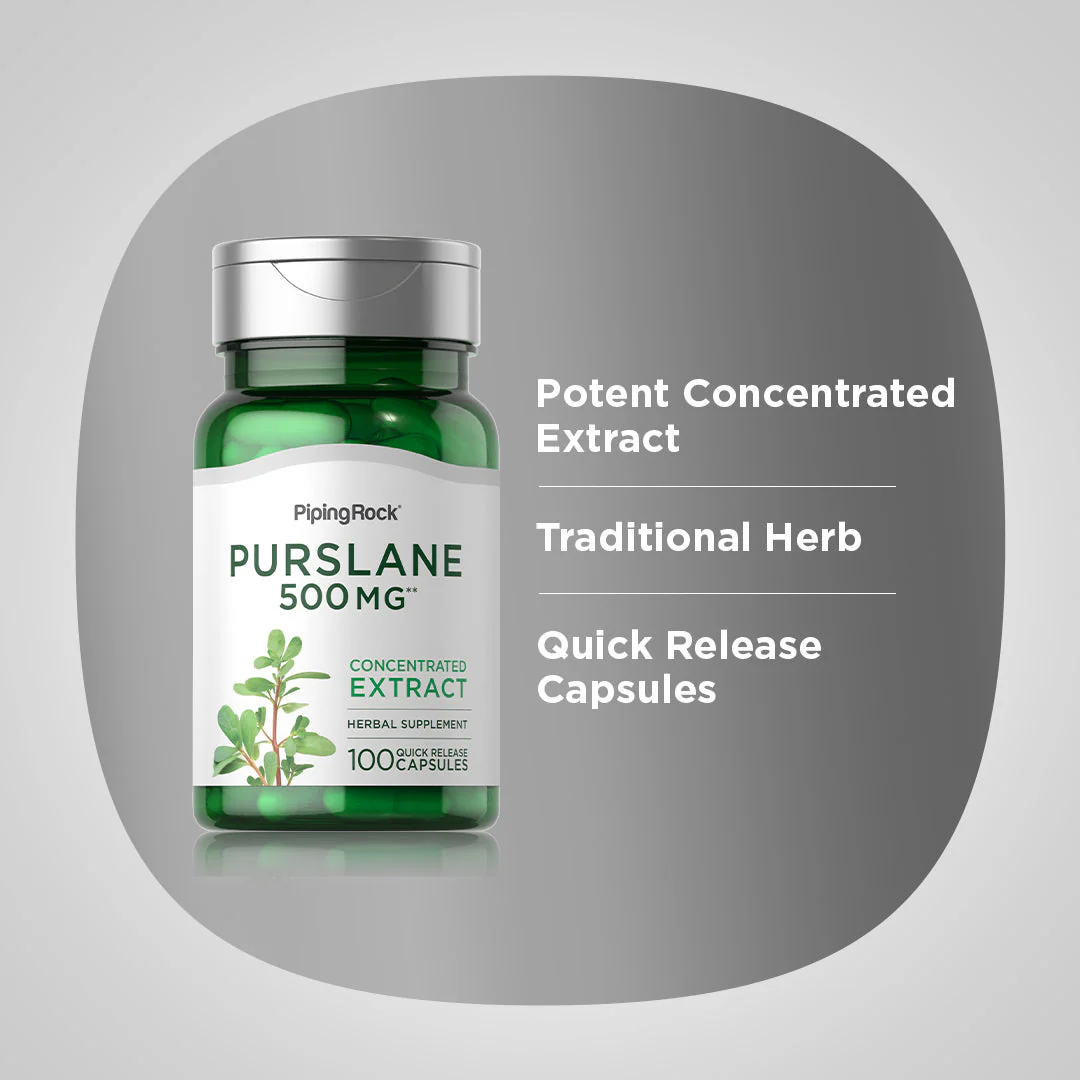 Purslane, 500 mg, 100 Quick Release Capsules - Image 5