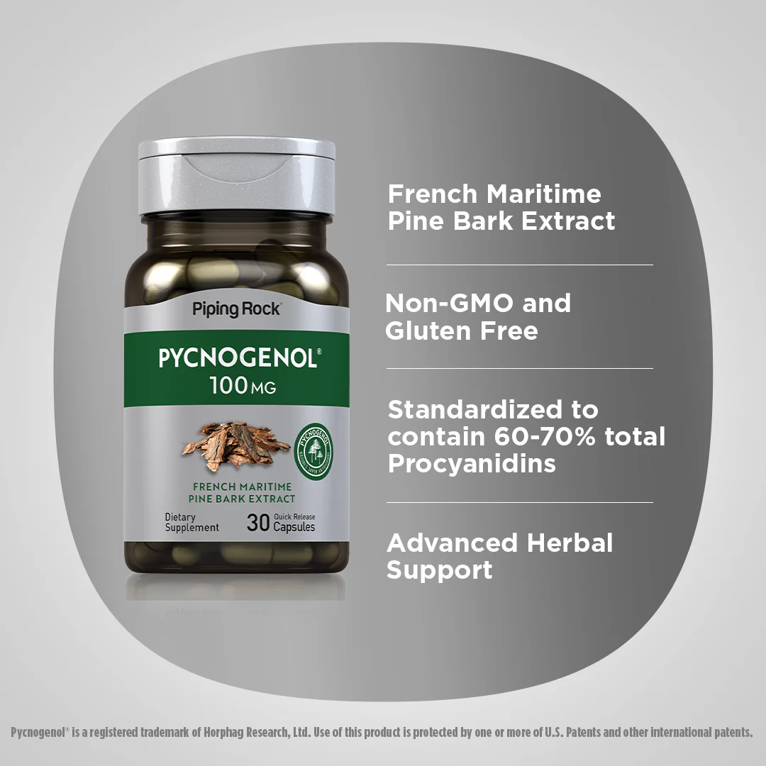 Pycnogenol, 100 mg, 30 Quick Release Capsules, 2  Bottles - Image 4