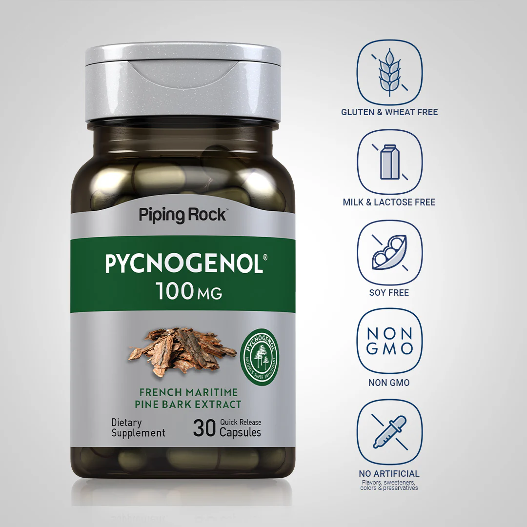 Pycnogenol, 100 mg, 30 Quick Release Capsules, 2  Bottles - Image 5