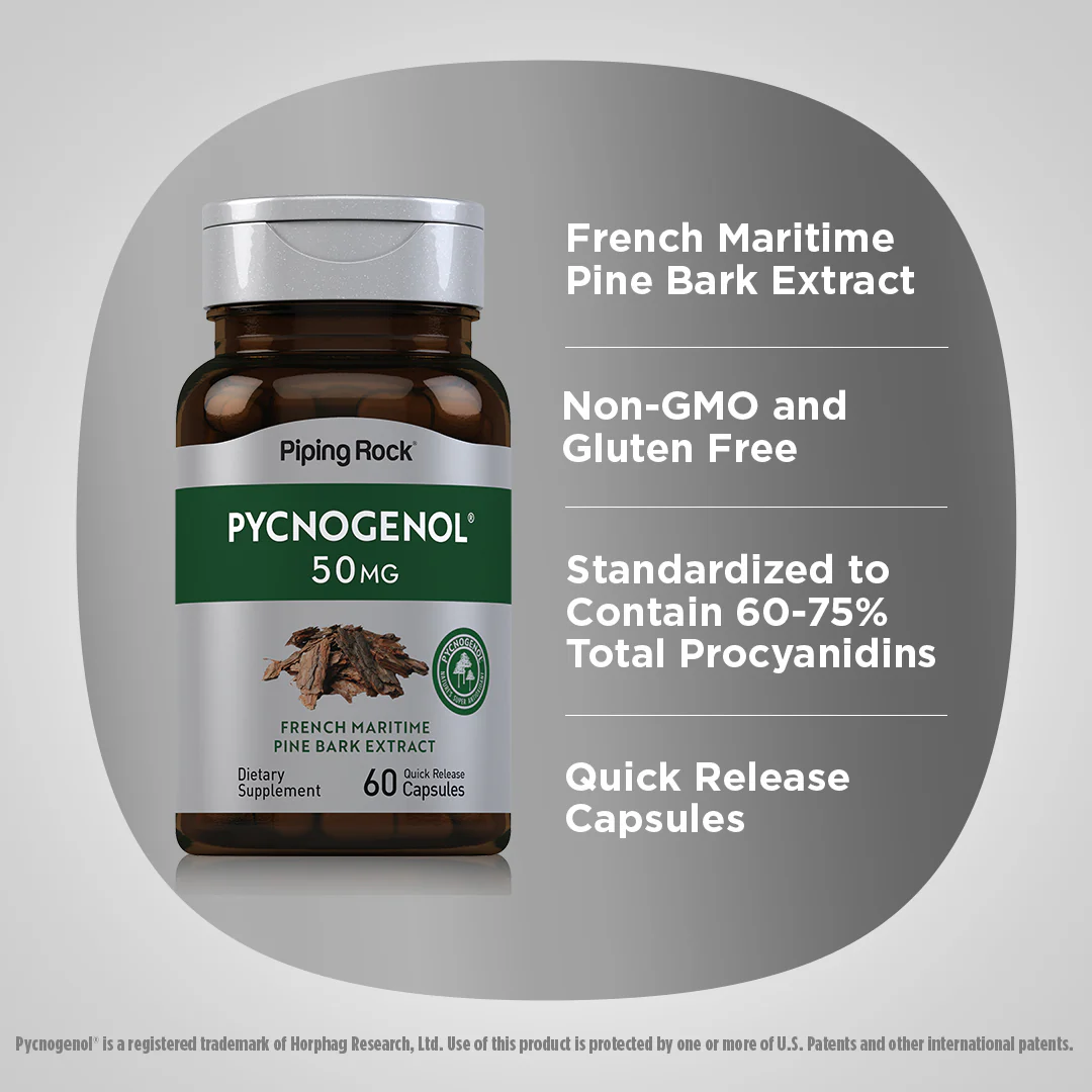 Pycnogenol, 50 mg, 60 Quick Release Capsules - Image 4