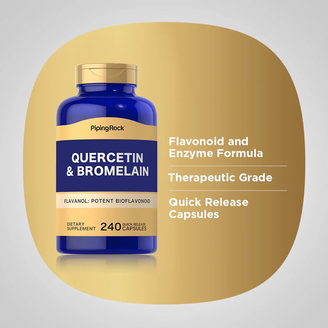 Quercetin Plus Bromelain, 360 mg (per serving), 240 Quick Release Capsules, 2  Bottles - Image 4