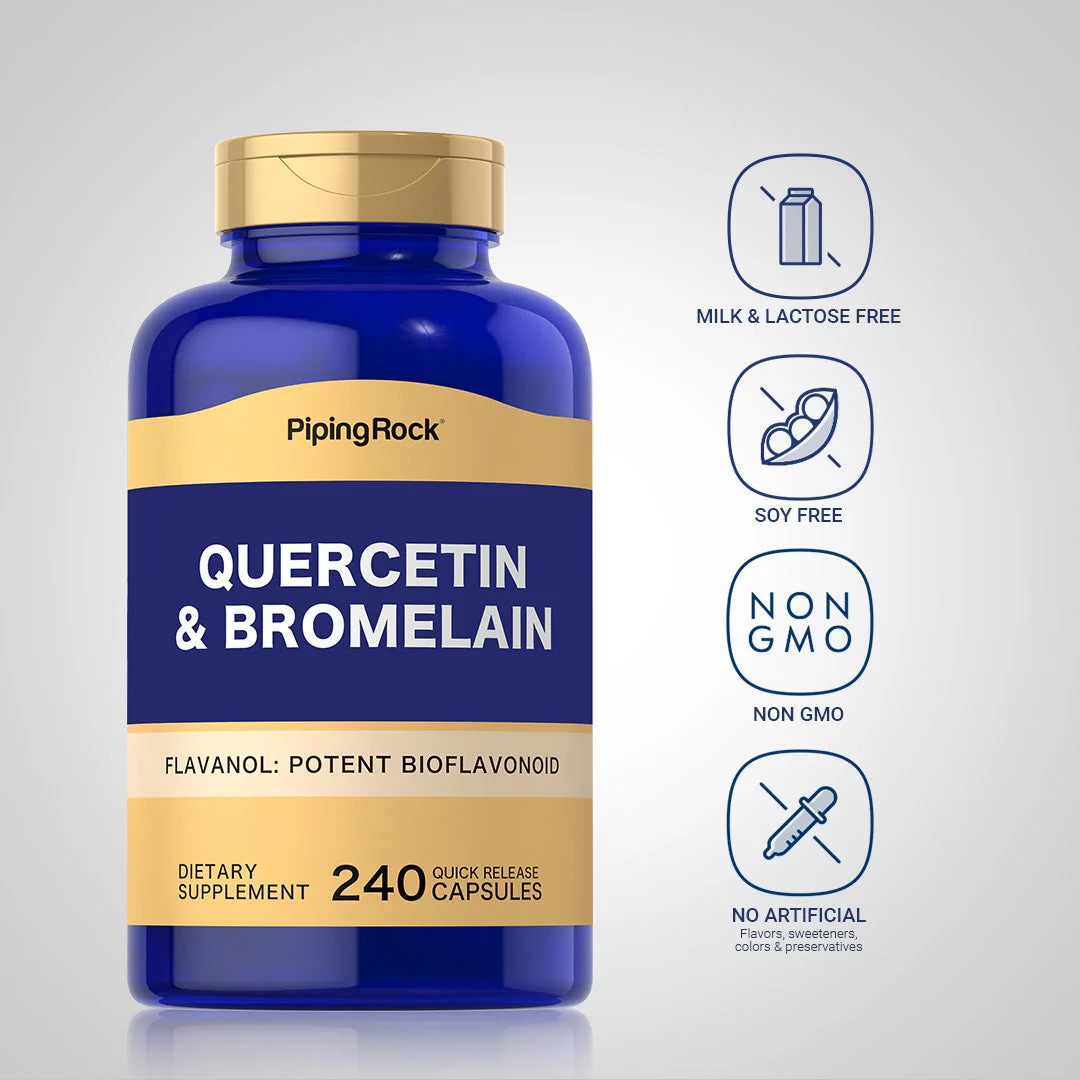 Quercetin Plus Bromelain, 360 mg (per serving), 240 Quick Release Capsules, 2  Bottles - Image 5