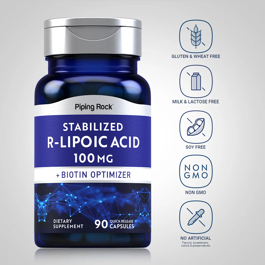 R-Fraction Alpha Lipoic Acid (Stabilized), 100 mg, 90 Quick Release Capsules - Image 3