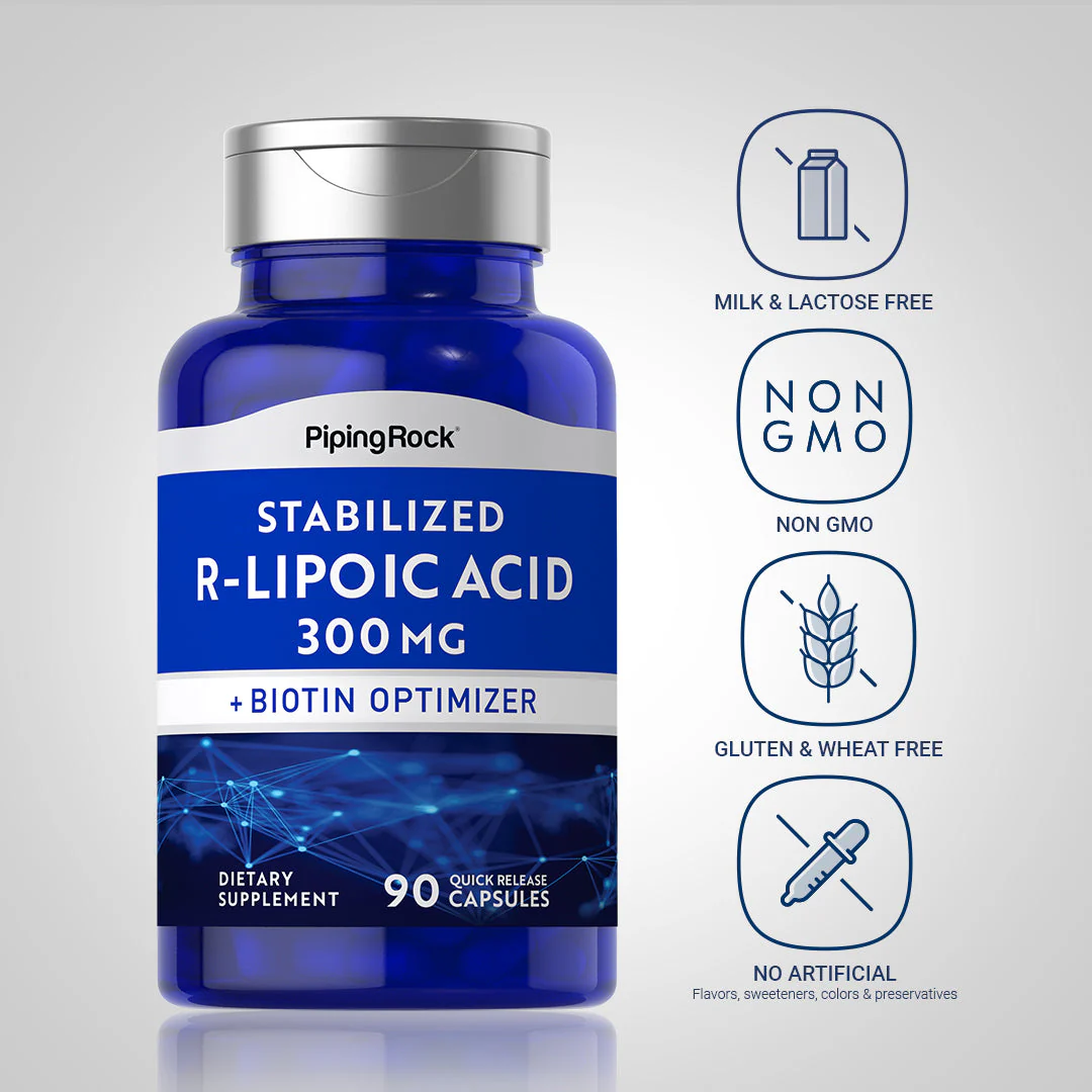 R-Fraction Alpha Lipoic Acid (Stabilized), 300 mg, 90 Quick Release Capsules, 2  Bottles - Image 5