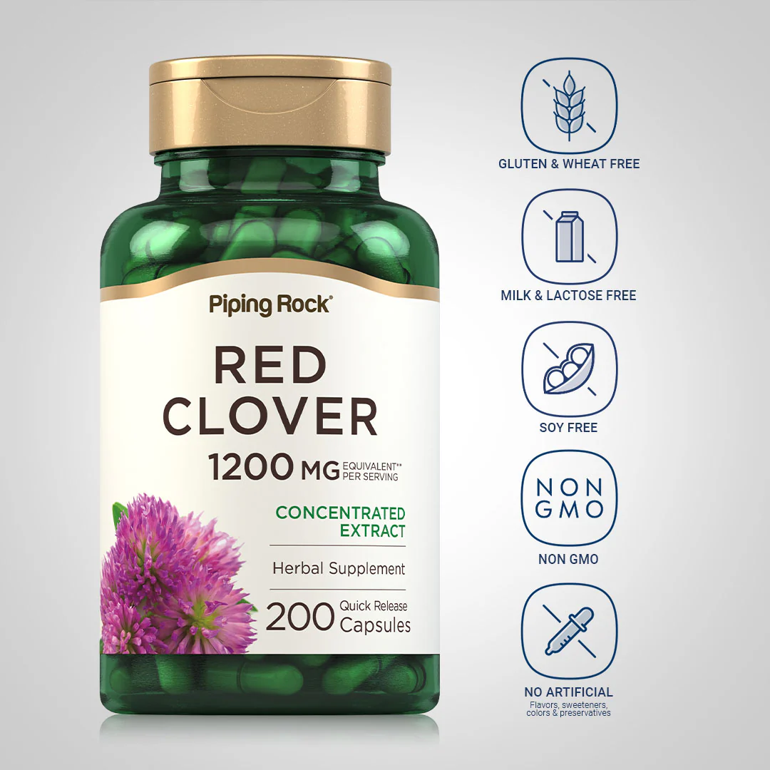 Red Clover, 1200 mg (per serving), 200 Quick Release Capsules - Image 5