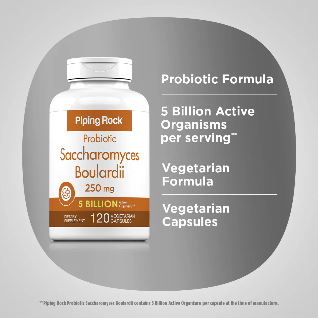 Saccharomyces Boulardii 5 Billion CFU, 120 Vegetarian Capsules, 2  Bottles - Image 3