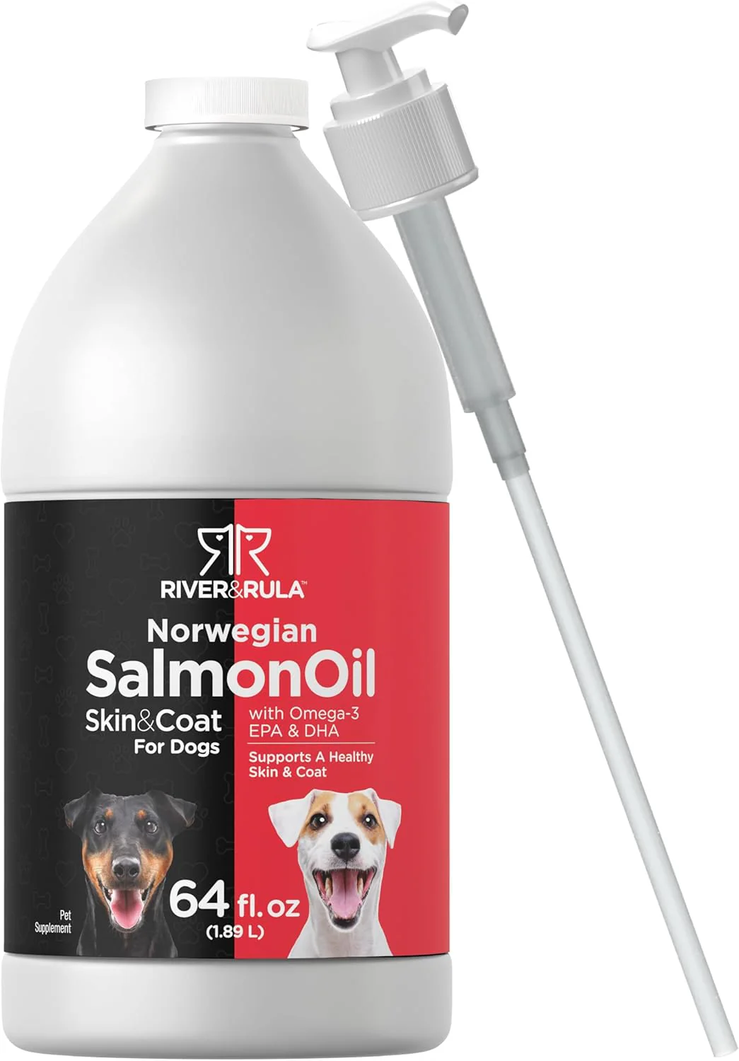 Salmon Oil for Dogs, 64 fl.oz (1.89 L) Bottle - Image 3