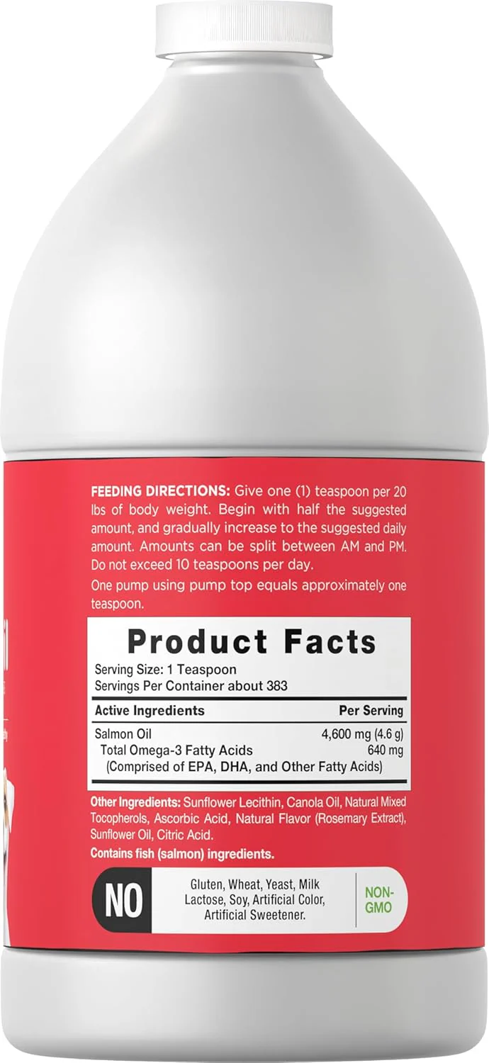 Salmon Oil for Dogs, 64 fl.oz (1.89 L) Bottle - Image 4