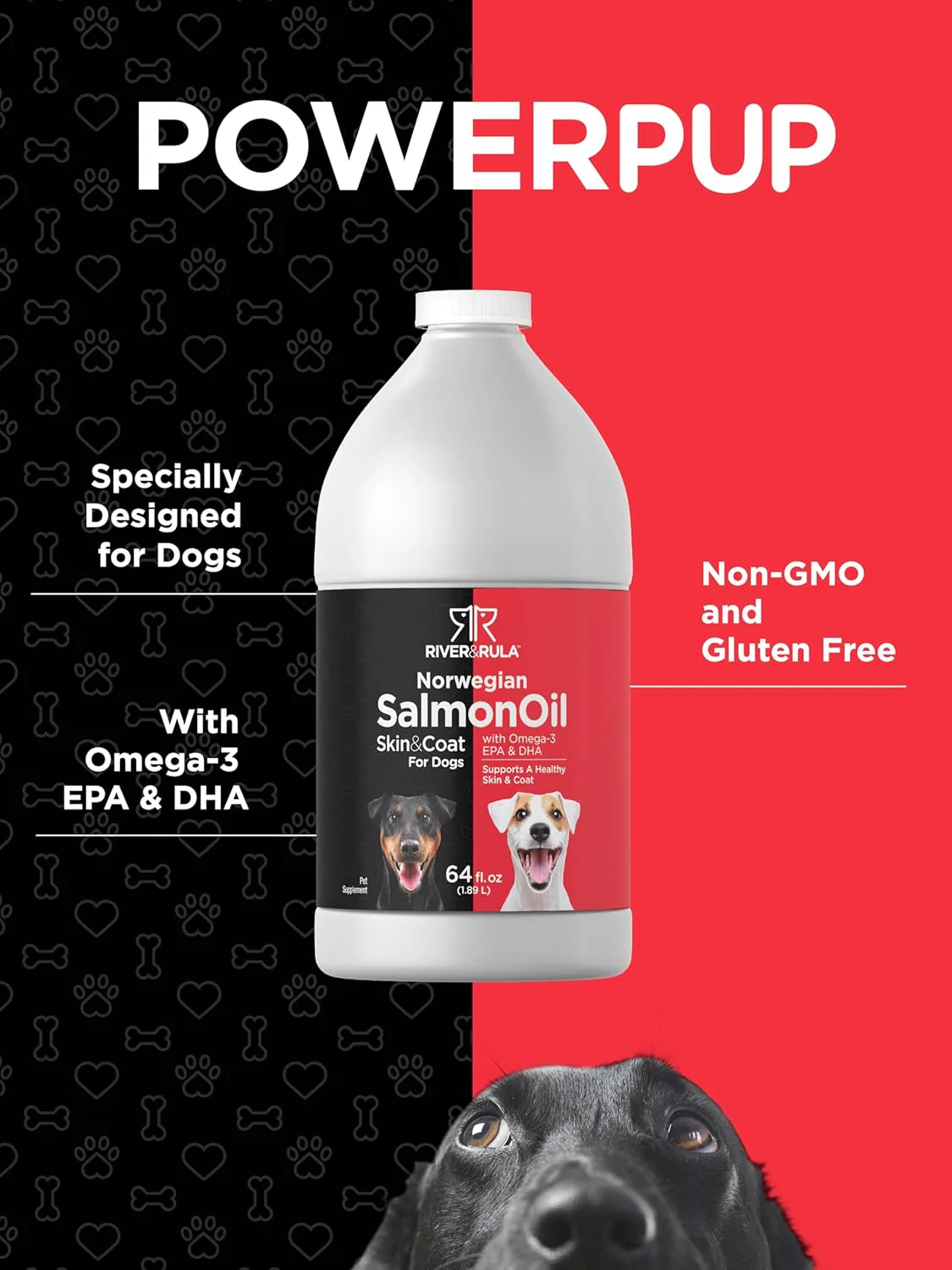 Salmon Oil for Dogs, 64 fl.oz (1.89 L) Bottle - Image 6