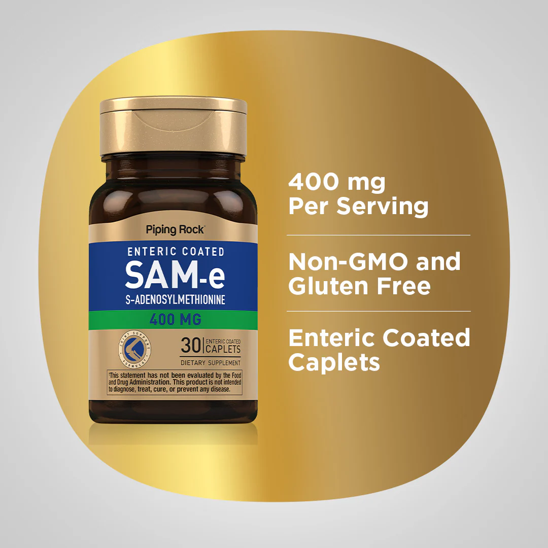 SAM-e Enteric Coated, 400 mg, 30 Enteric Coated Caplets - Image 4