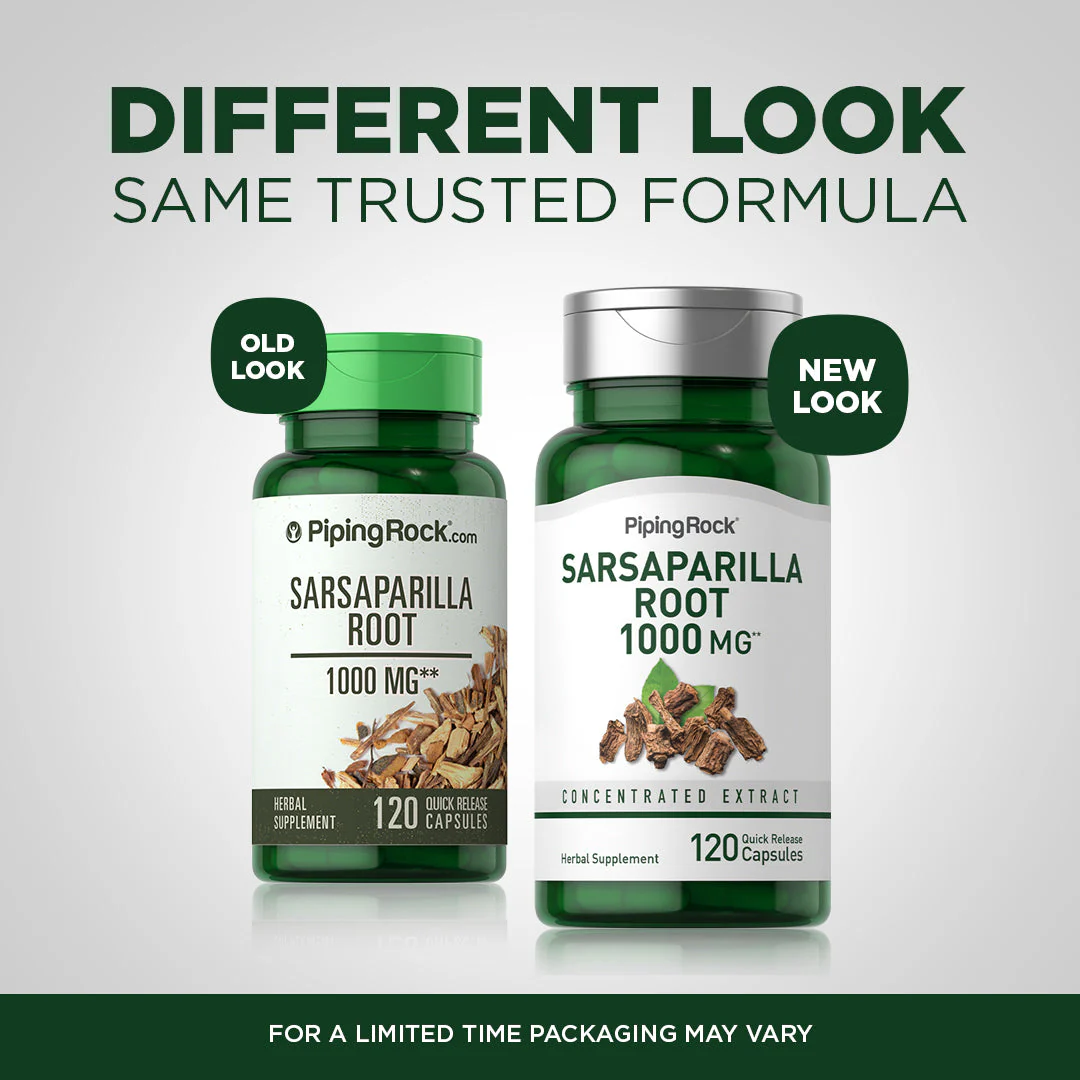 Sarsaparilla Root, 1000 mg, 120 Quick Release Capsules - Image 4