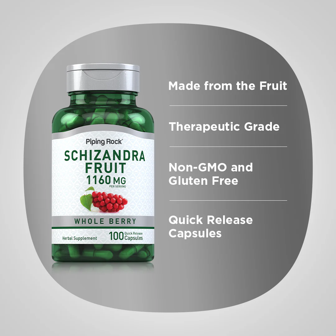 Schizandra (Berry) Fruit, 1160 mg (per serving), 100 Quick Release Capsules - Image 4