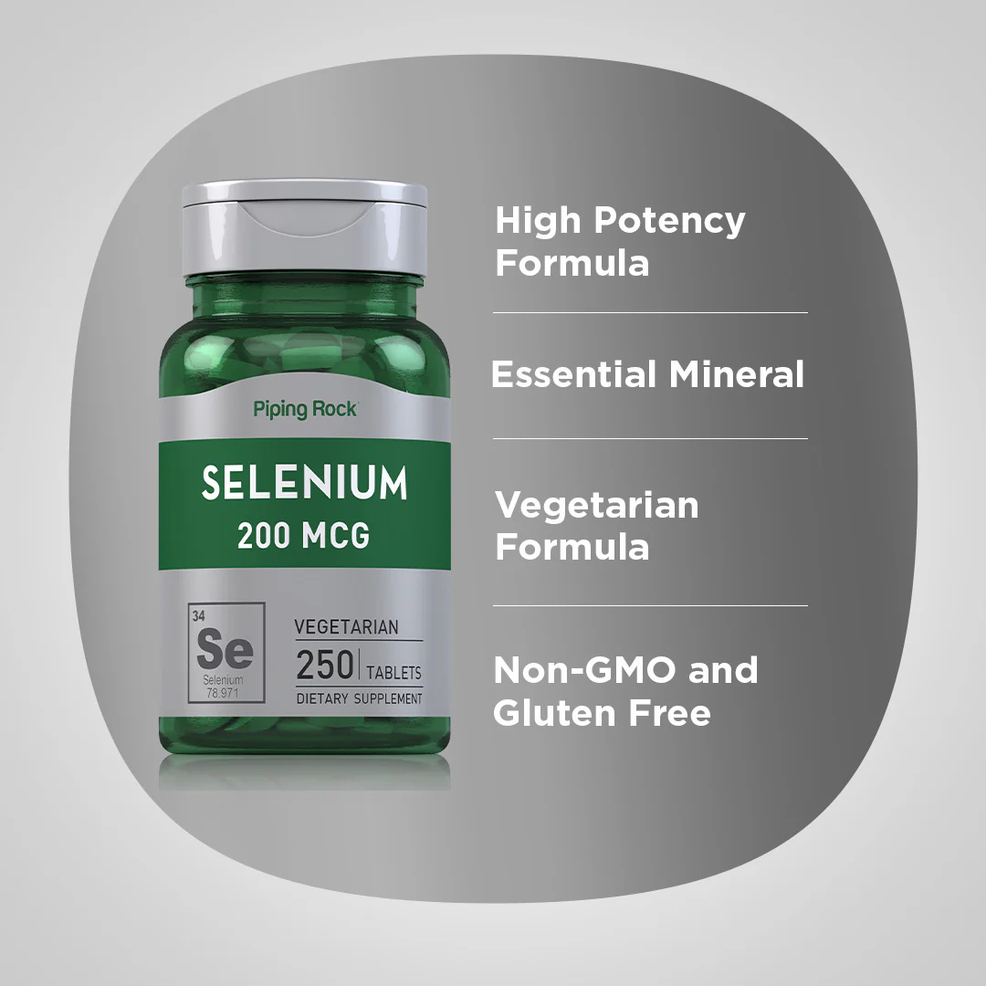 Selenium, 200 mcg, 250 Tablets, 2  Bottles - Image 4