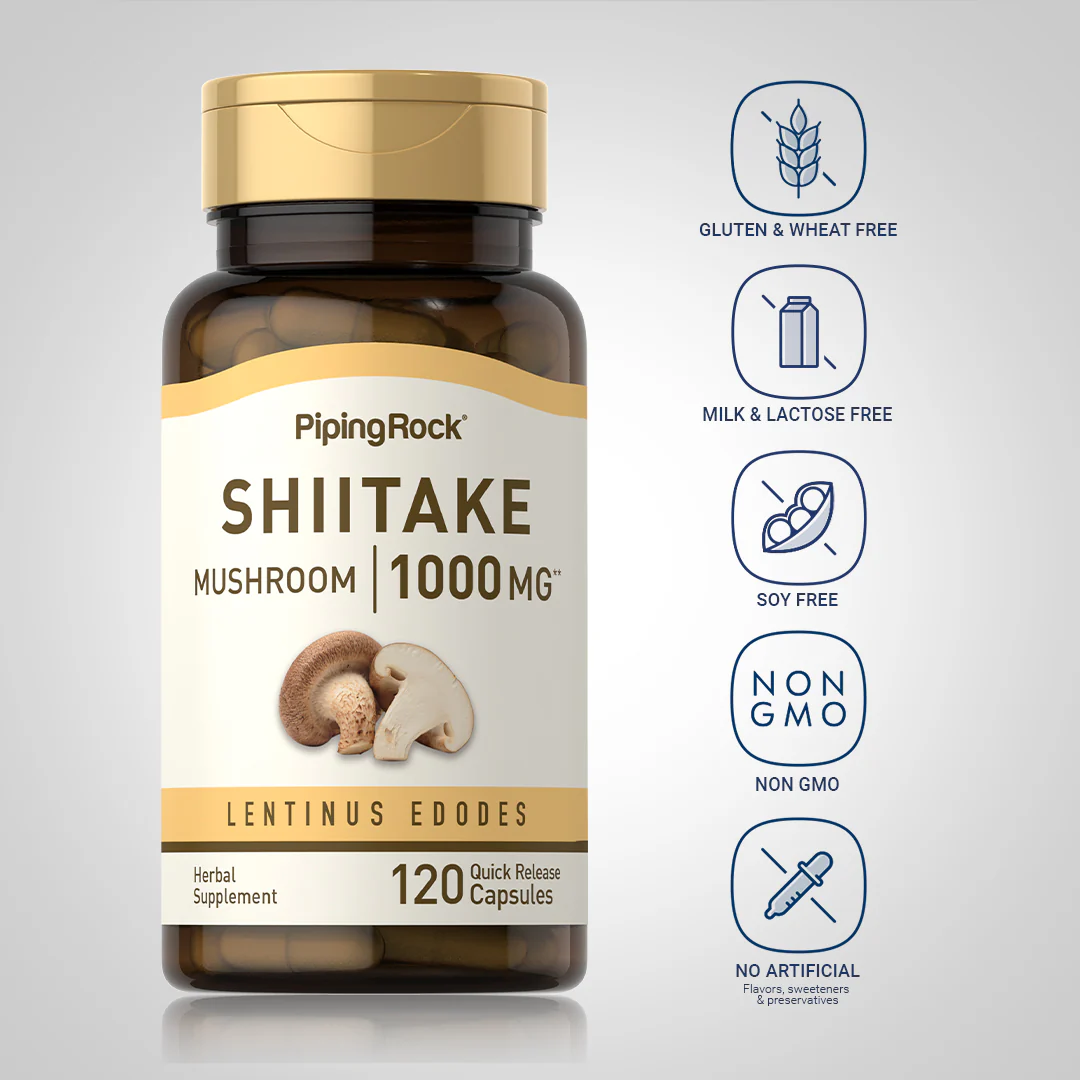 Shiitake Mushroom, 1000 mg, 120 Quick Release Capsules - Image 5