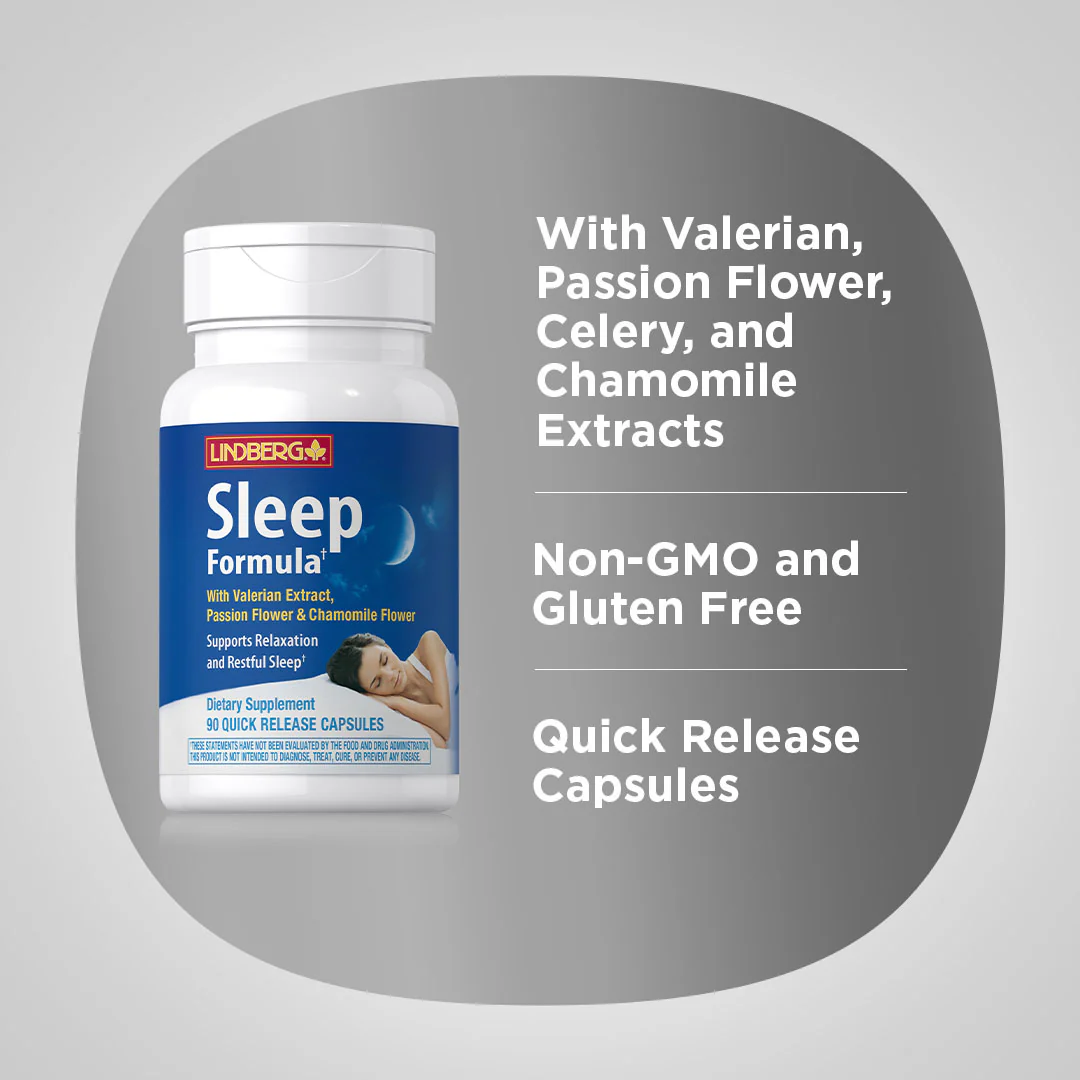 Sleep Formula with Valerian Extract, 90 Quick Release Capsules, 2  Bottles - Image 4