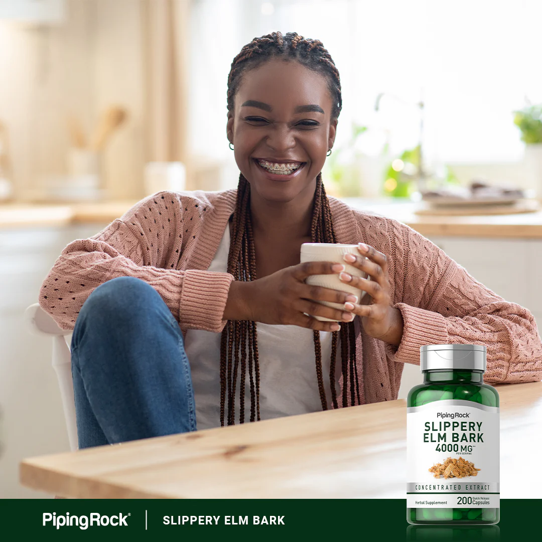 Slippery Elm Bark, 4000 mg (per serving), 200 Quick Release Capsules - Image 7