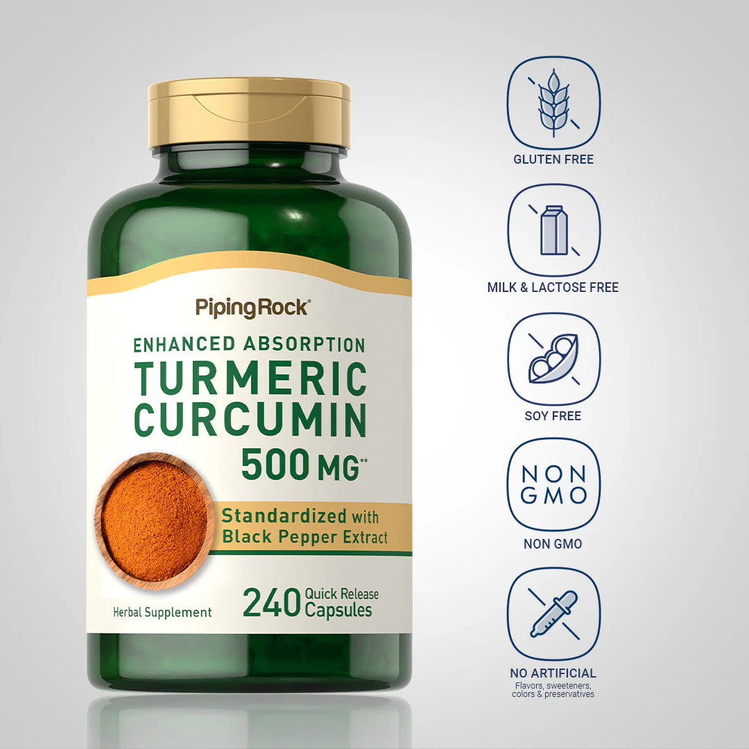 Standardized Turmeric Curcumin Complex, 500 mg, 240 Quick Release Capsules, 2  Bottles - Image 5