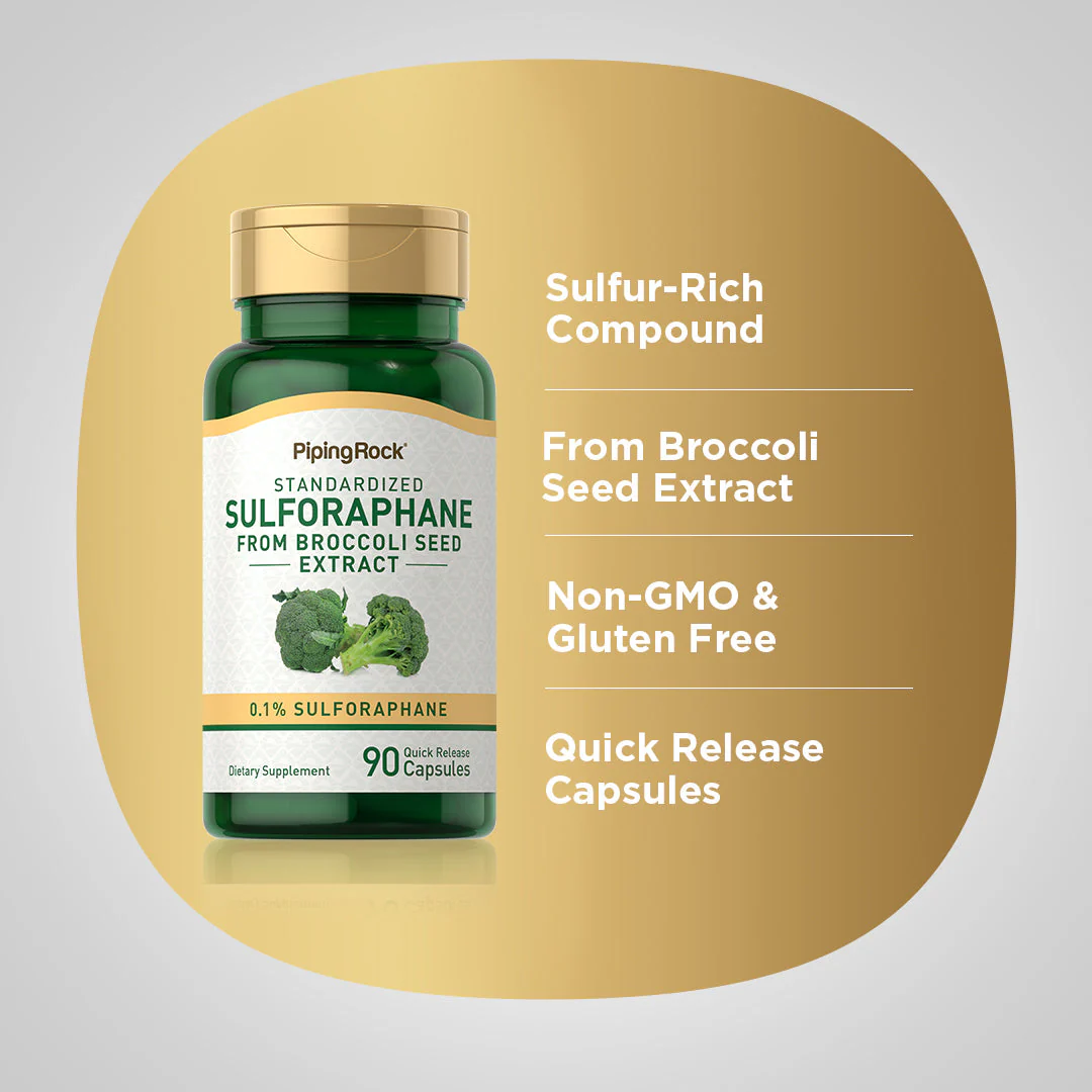 Sulforaphane (From Broccoli), 90 Quick Release Capsules, 2  Bottles - Image 4