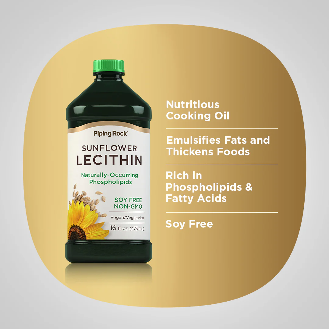 Sunflower Liquid Lecithin, 16 fl oz (473 mL) Bottle - Image 3