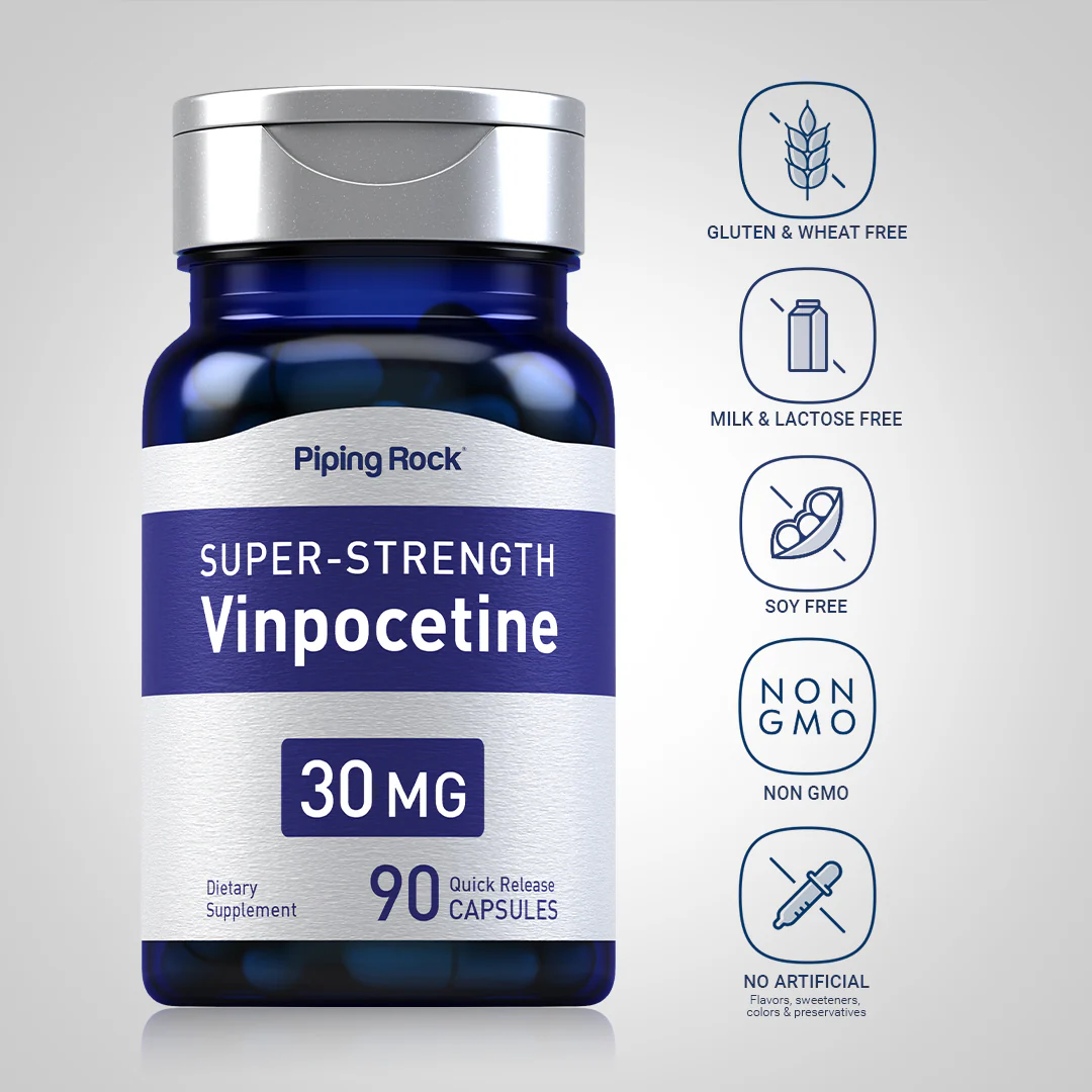 Super-Strength Vinpocetine, 30 mg, 90 Quick Release Capsules, 2  Bottles - Image 5