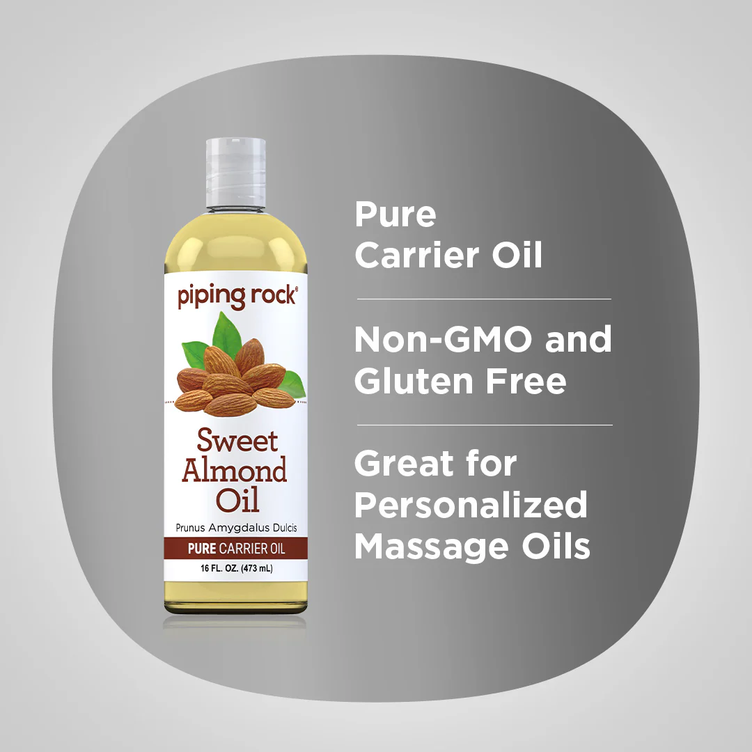 Sweet Almond Oil, 16 fl oz (473 mL) Bottle - Image 3