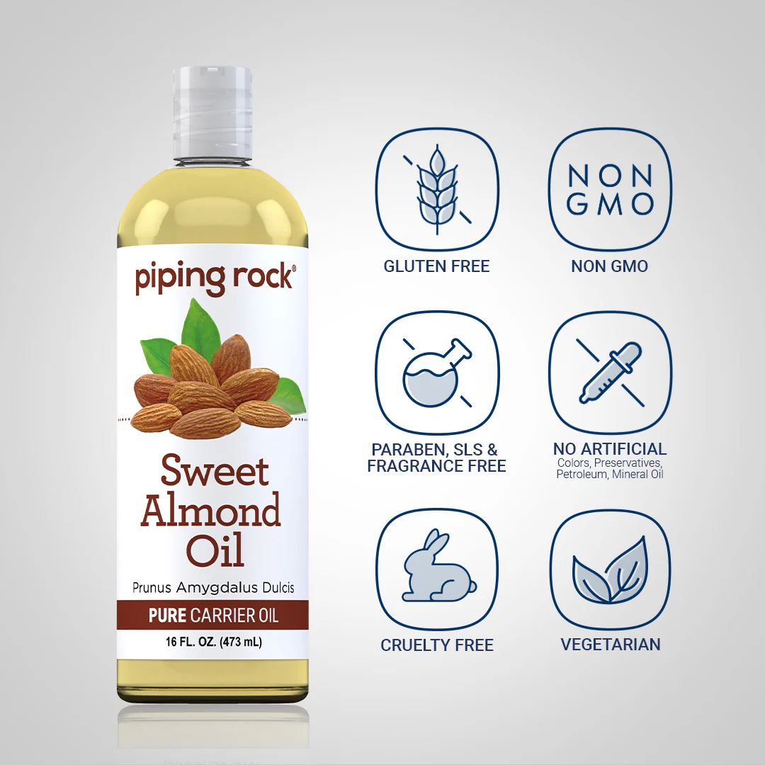 Sweet Almond Oil, 16 fl oz (473 mL) Bottle - Image 4