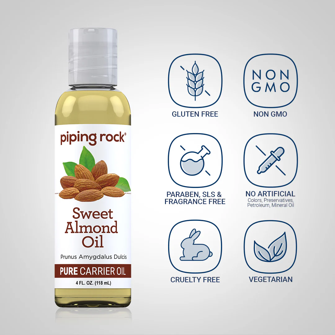 Sweet Almond Oil, 4 fl oz (118 mL) Bottle - Image 4