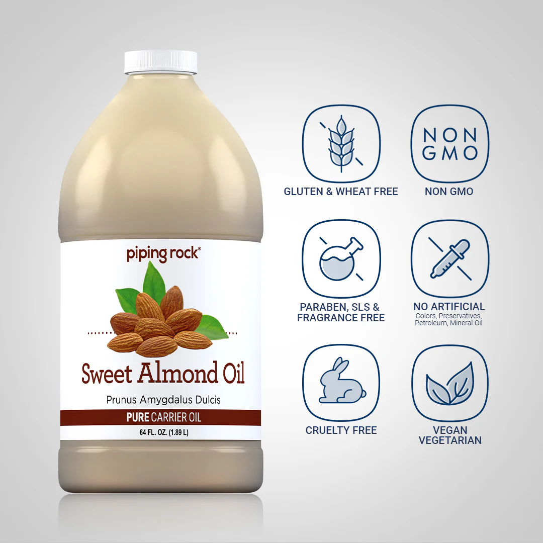 Sweet Almond Oil, 64 fl oz (1.89 L) Bottle - Image 4