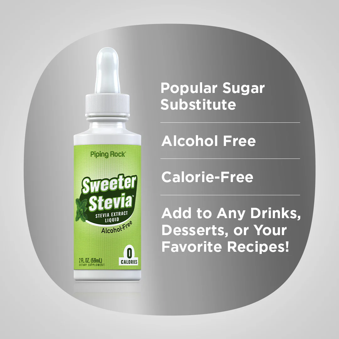 Sweeter Stevia Liquid, 2 fl oz (59 mL) Dropper Bottle - Image 3