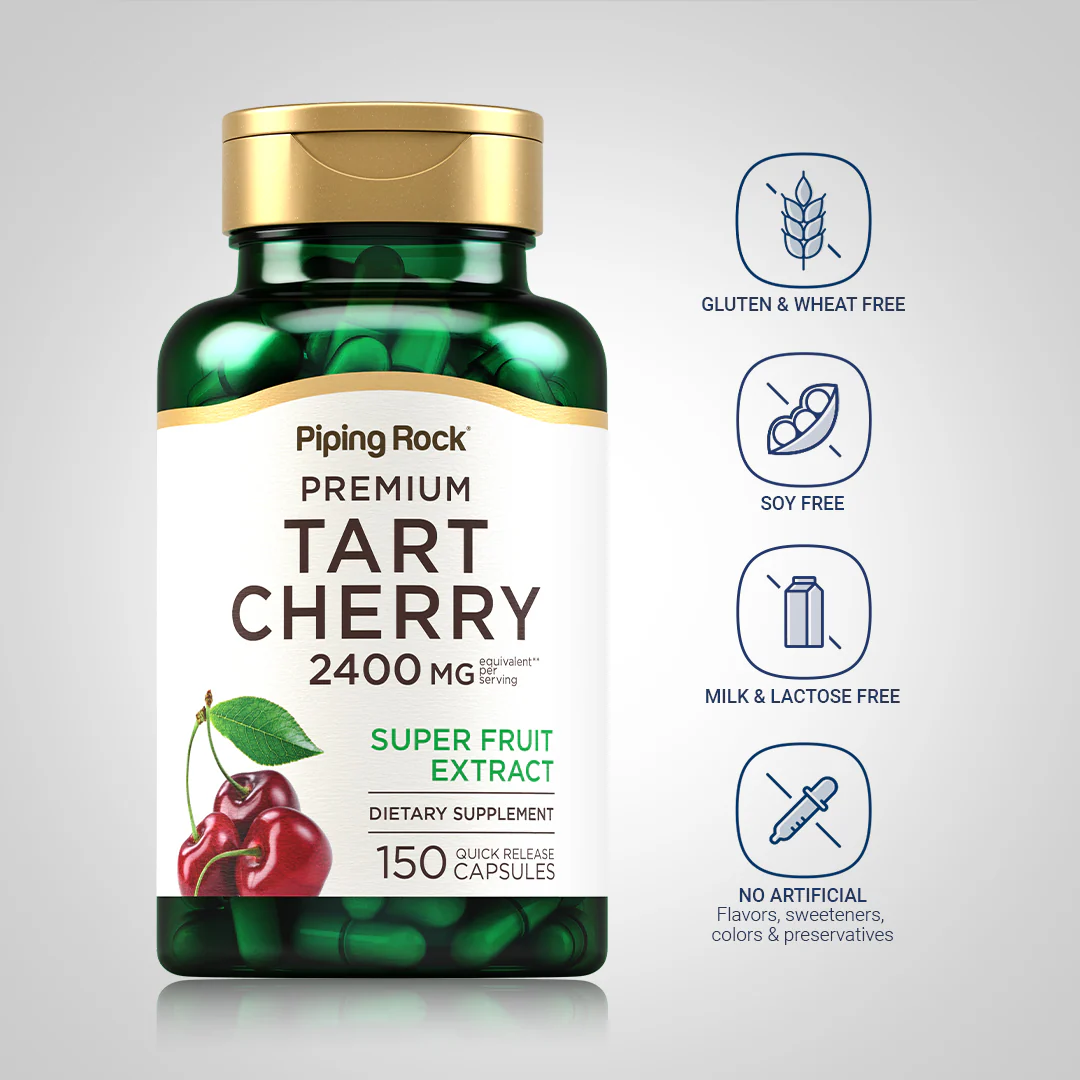 Tart Cherry, 2400 mg (per serving), 150 Quick Release Capsules - Image 5