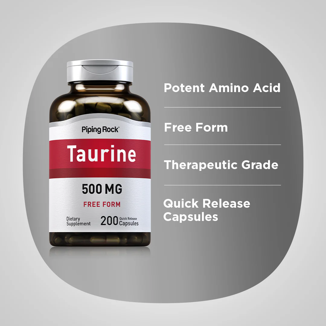 Taurine, 500 mg, 200 Quick Release Capsules, 2  Bottles - Image 4