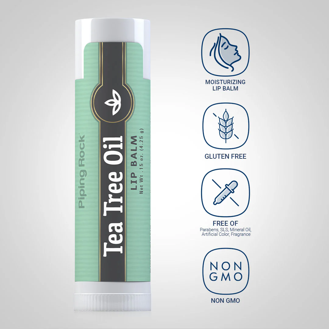 Tea Tree Oil Lip Balm, 0.15 oz (4 g) Tube - Image 4