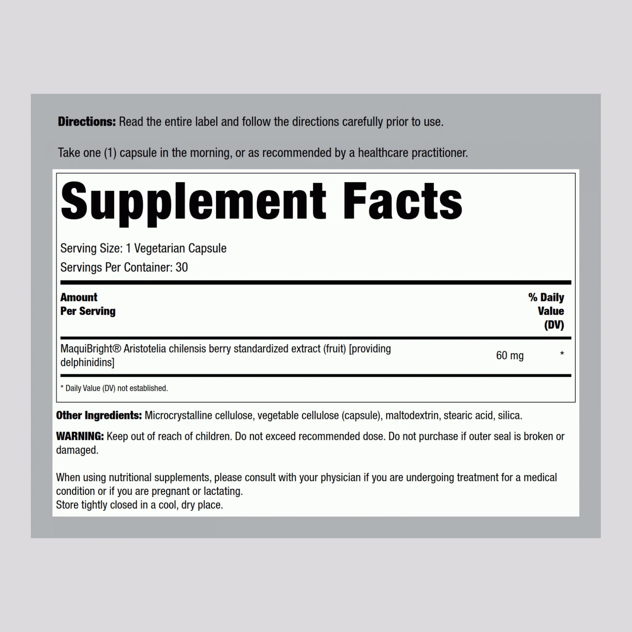 Tear Support with MaquiBright, 60 mg, 30 Vegetarian Capsules - Image 2