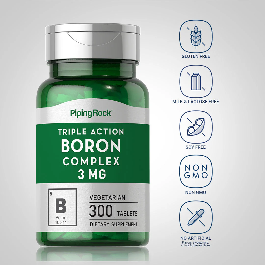 Triple Action Boron Complex, 3 mg, 300 Tablets, 2  Bottles - Image 5