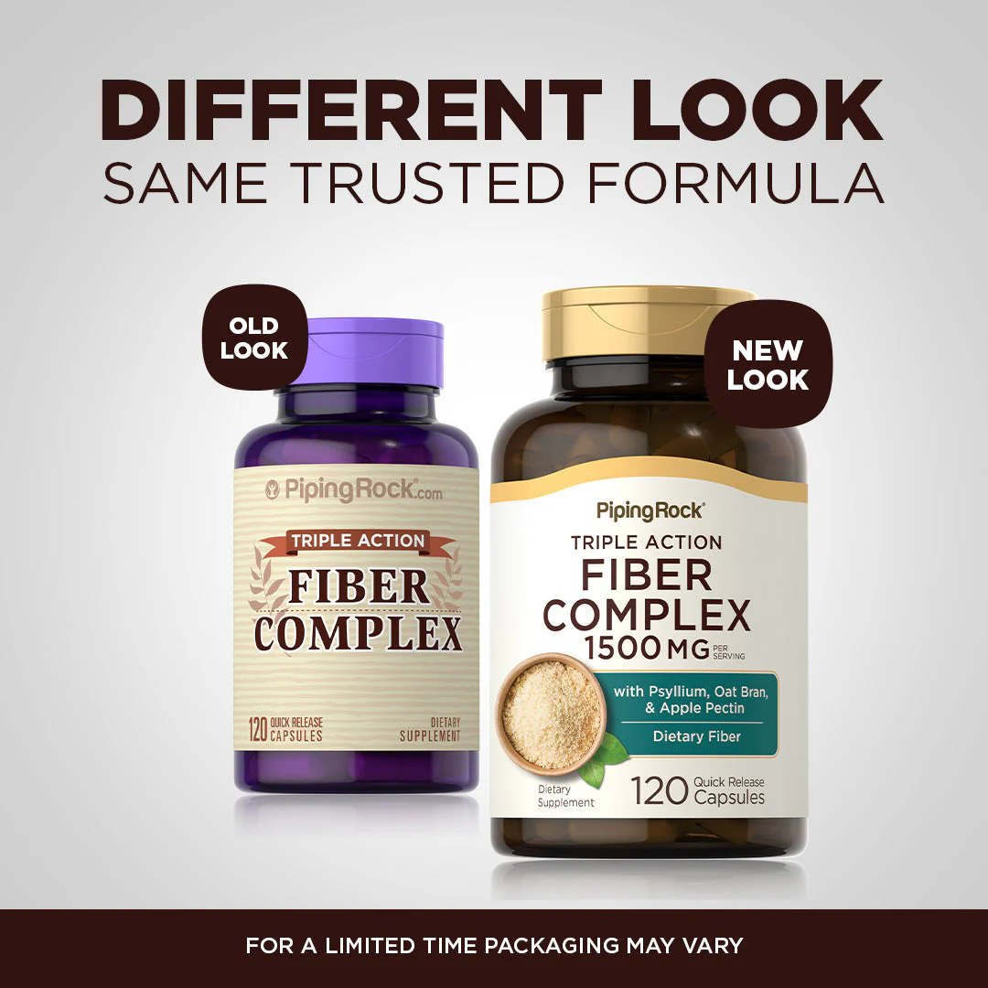 Triple Action Fiber Complex, 120 Quick Release Capsules, 2  Bottles - Image 4