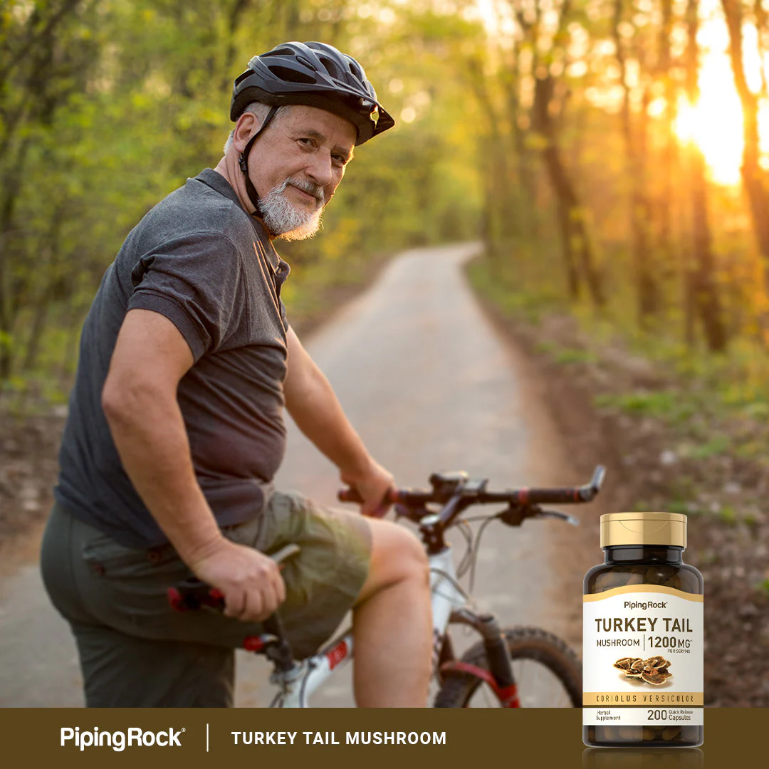 Turkey Tail Mushroom, 1200 mg (per serving), 200 Quick Release Capsules, 2  Bottles - Image 7