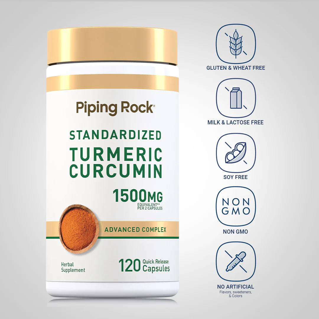 Turmeric Curcumin Standardized Advanced Complex, 120 Quick Release Capsules - Image 5