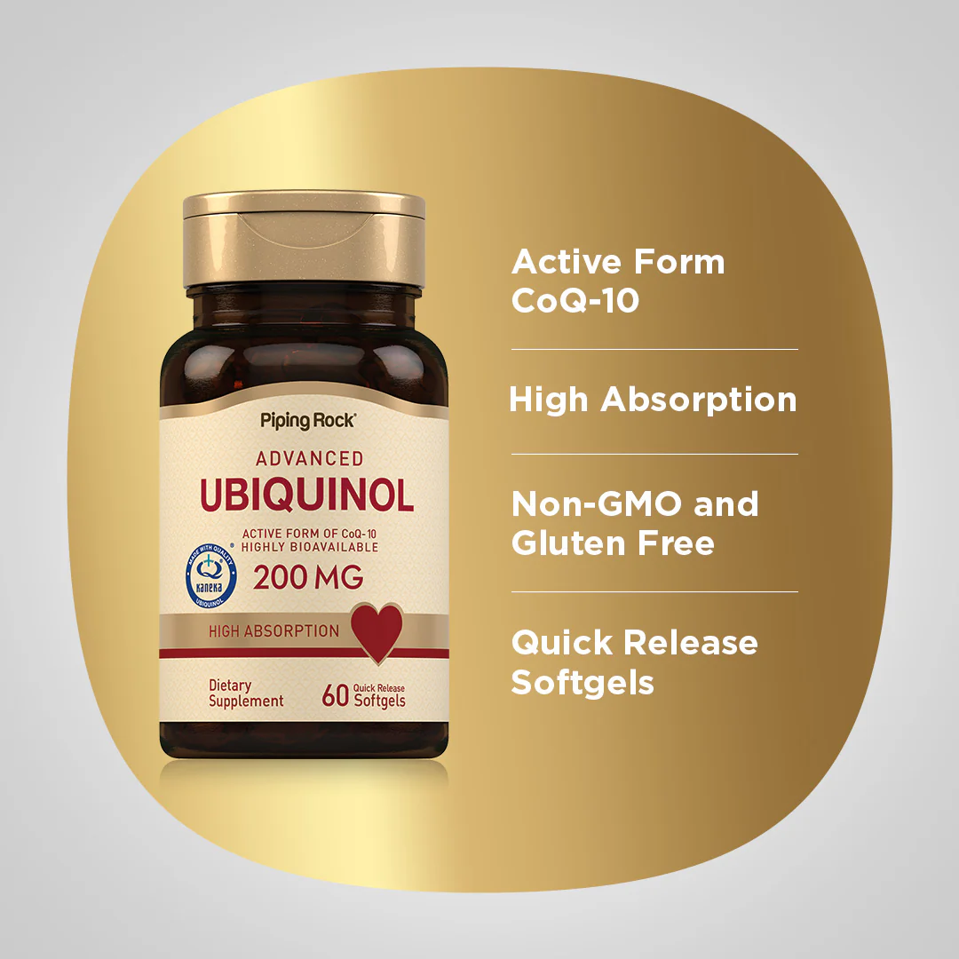 Ubiquinol, 200 mg, 60 Quick Release Softgels - Image 3