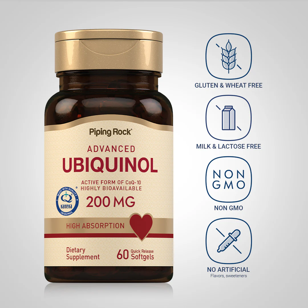 Ubiquinol, 200 mg, 60 Quick Release Softgels, 2  Bottles - Image 4