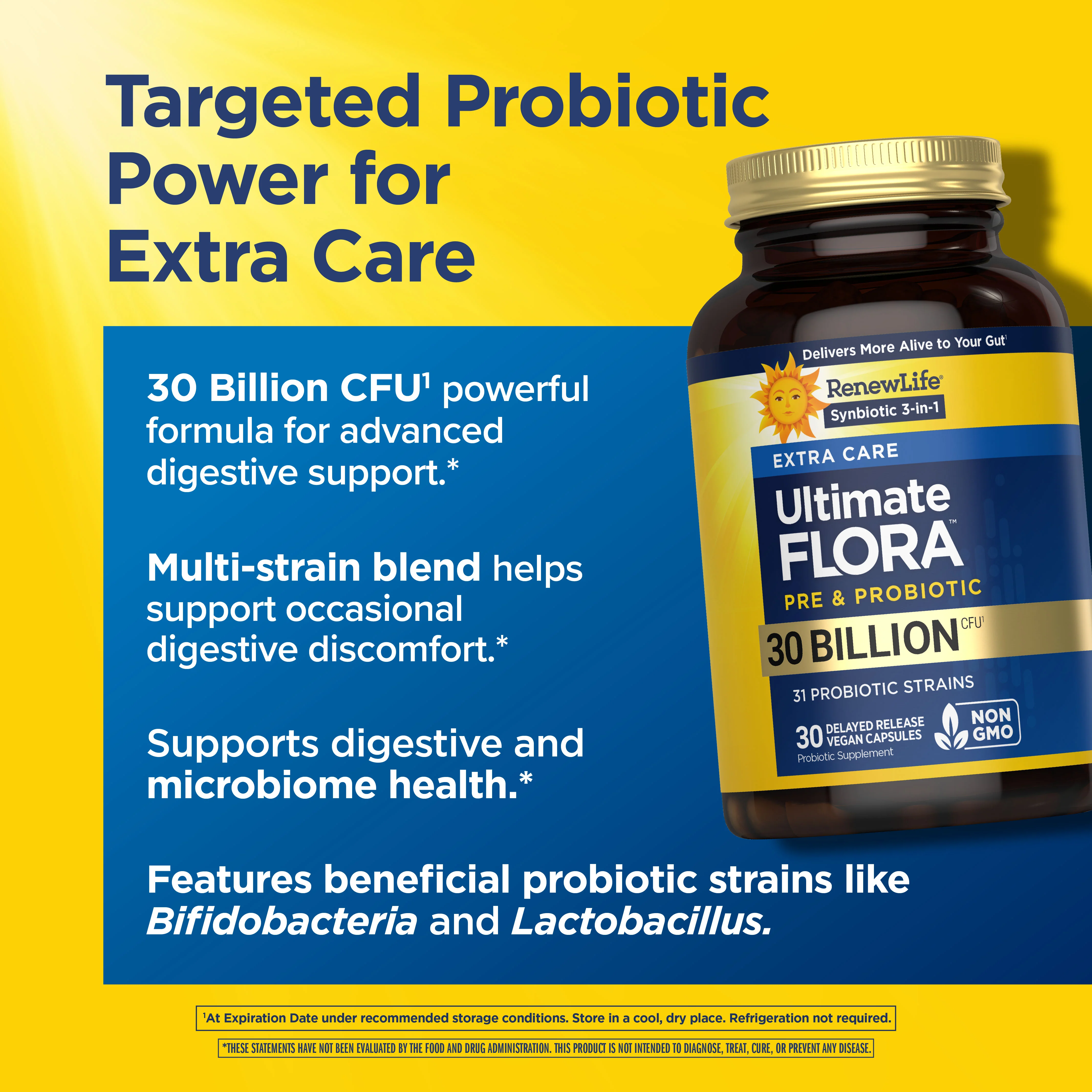 Ultimate Flora Extra Care Probiotic 30 Billion, 30 Delayed Release Vegan Caps - Image 6