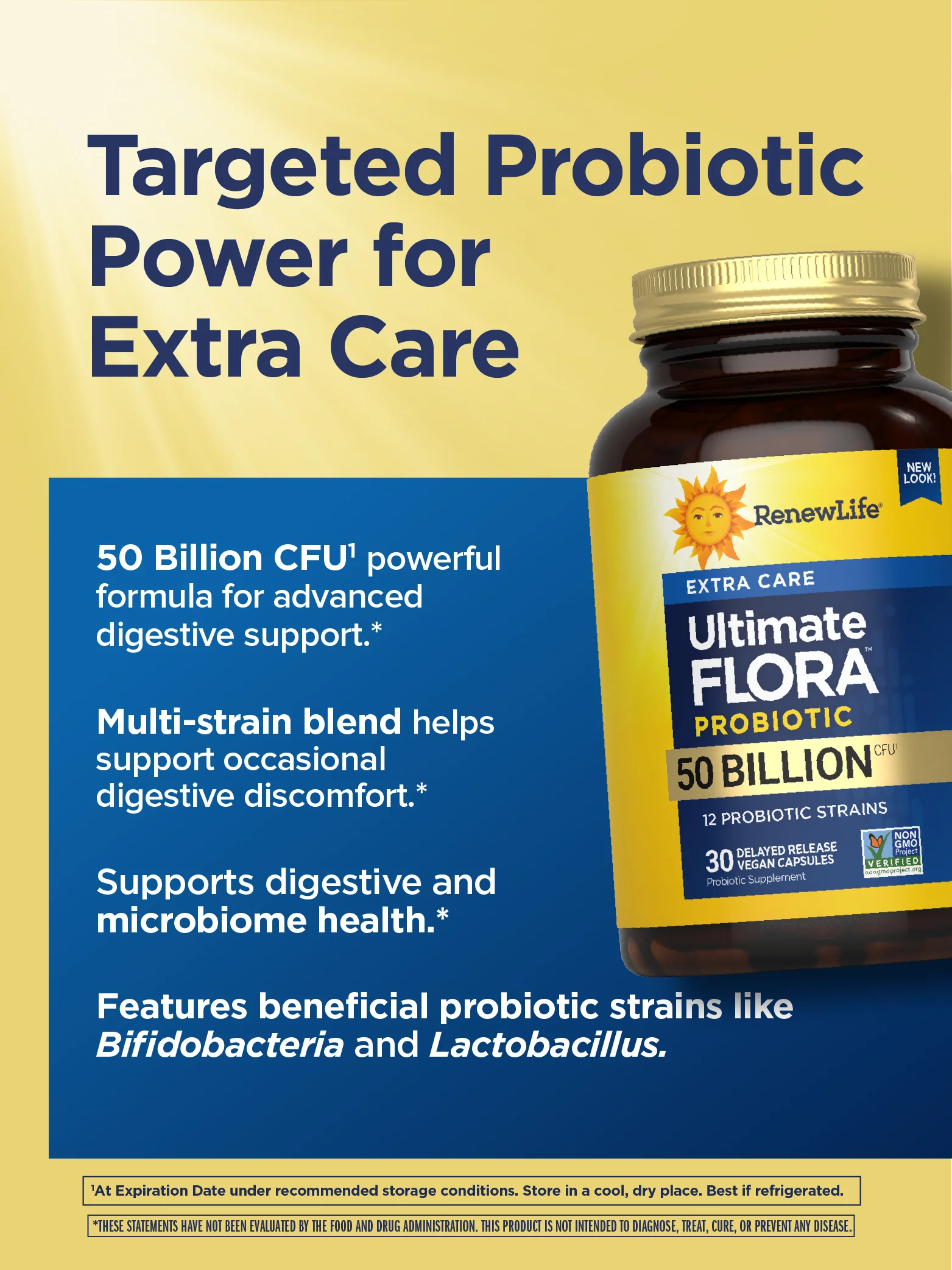 Ultimate Flora Extra Care Probiotic 50 Billion, 30 Delayed Release Vegan Caps - Image 8