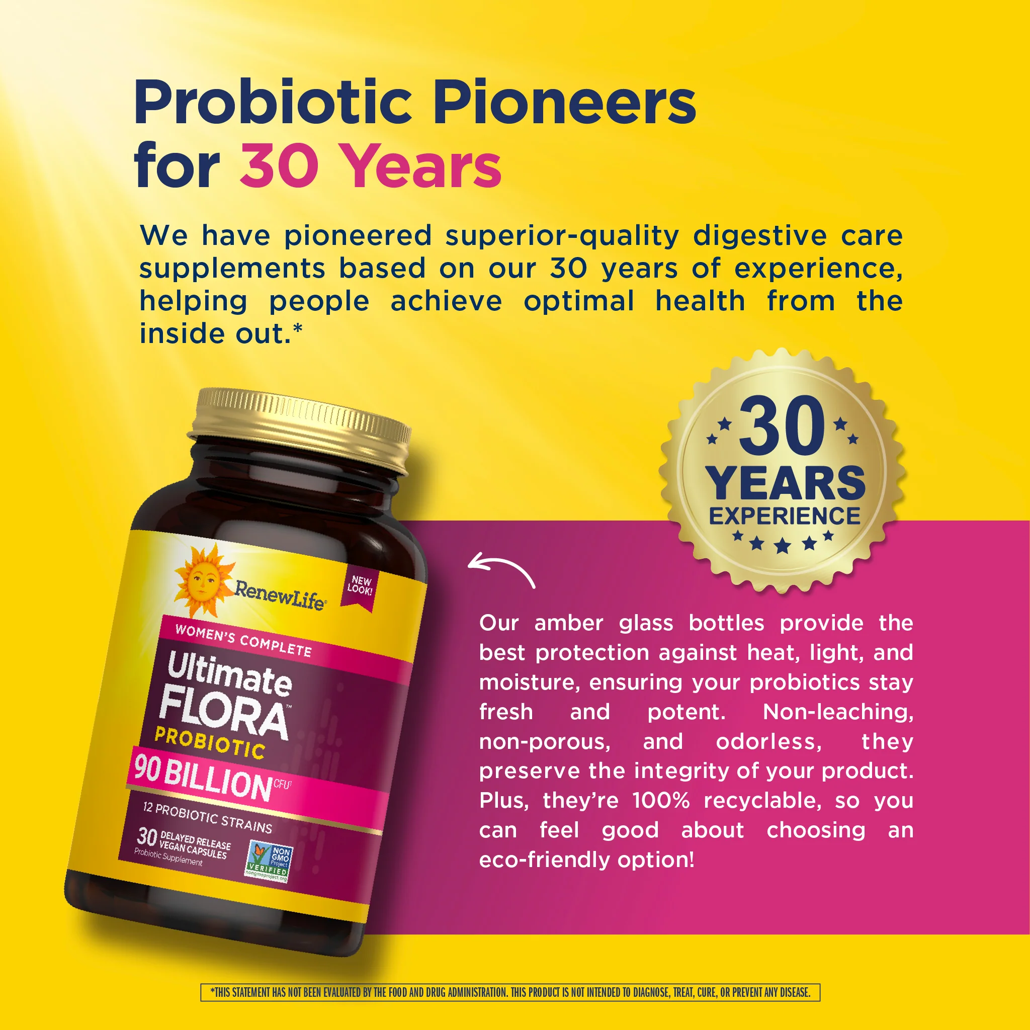 Ultimate Flora Women's Complete Probiotic 90 Billion, 30 Delayed Release Vegan Caps - Image 8