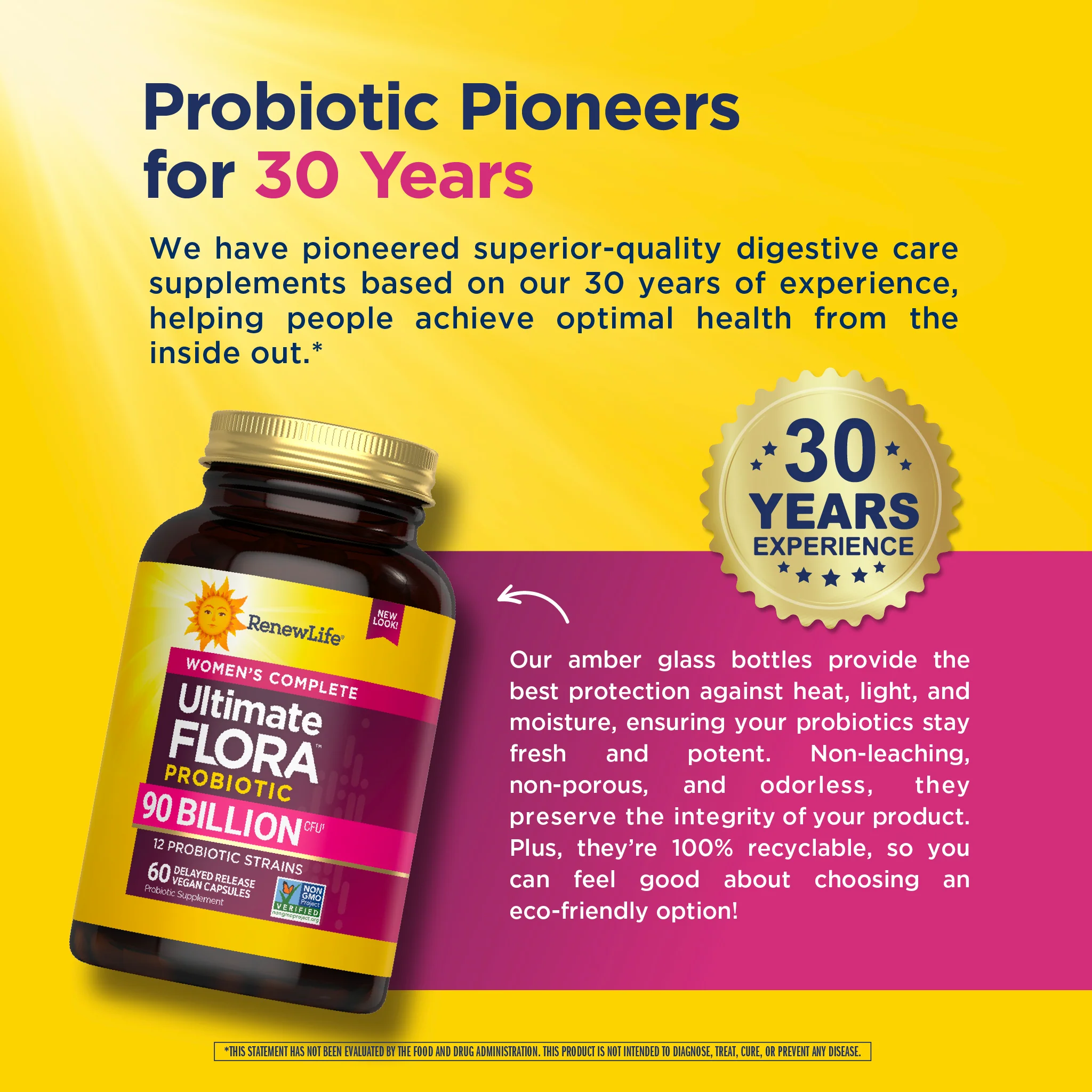Ultimate Flora Women's Complete Probiotic 90 Billion, 60 Delayed Release Vegan Caps - Image 8