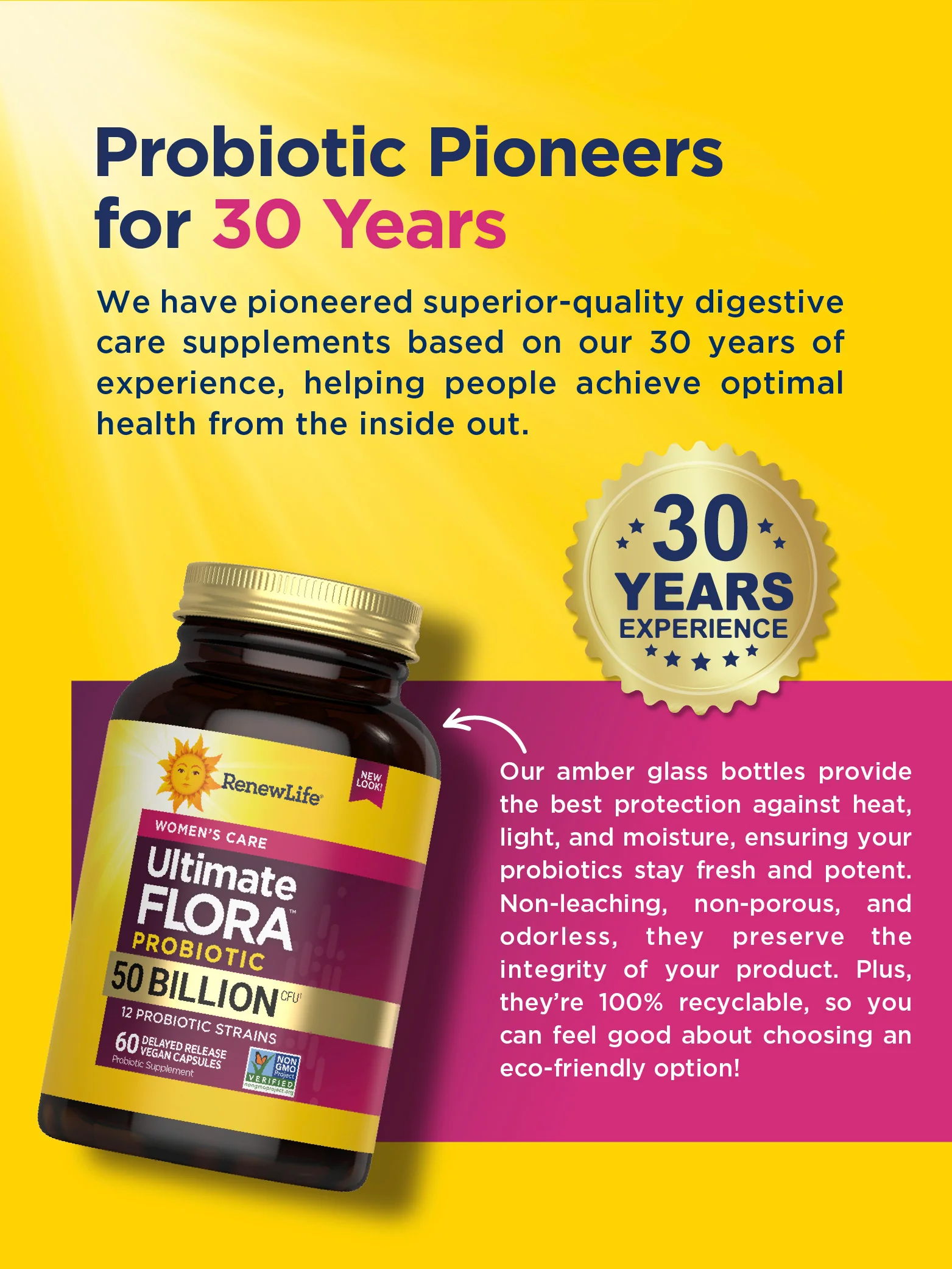 Ultimate Flora Women's Vaginal Care Probiotic 50 Billion, 60 Delayed Release Vegan Caps - Image 7
