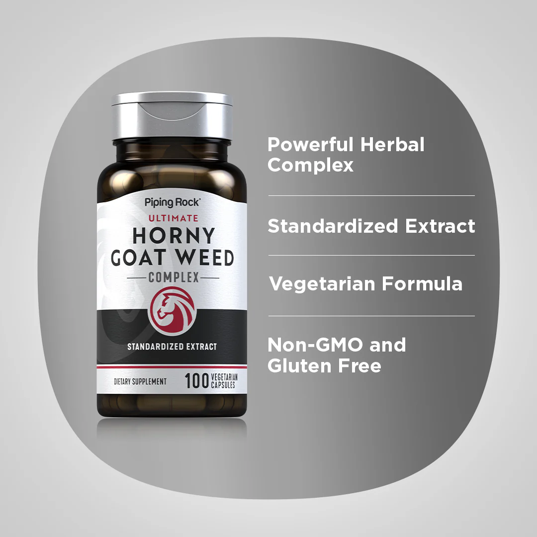 Ultimate Horny Goat Weed Complex, 100 Vegetarian Capsules - Image 4