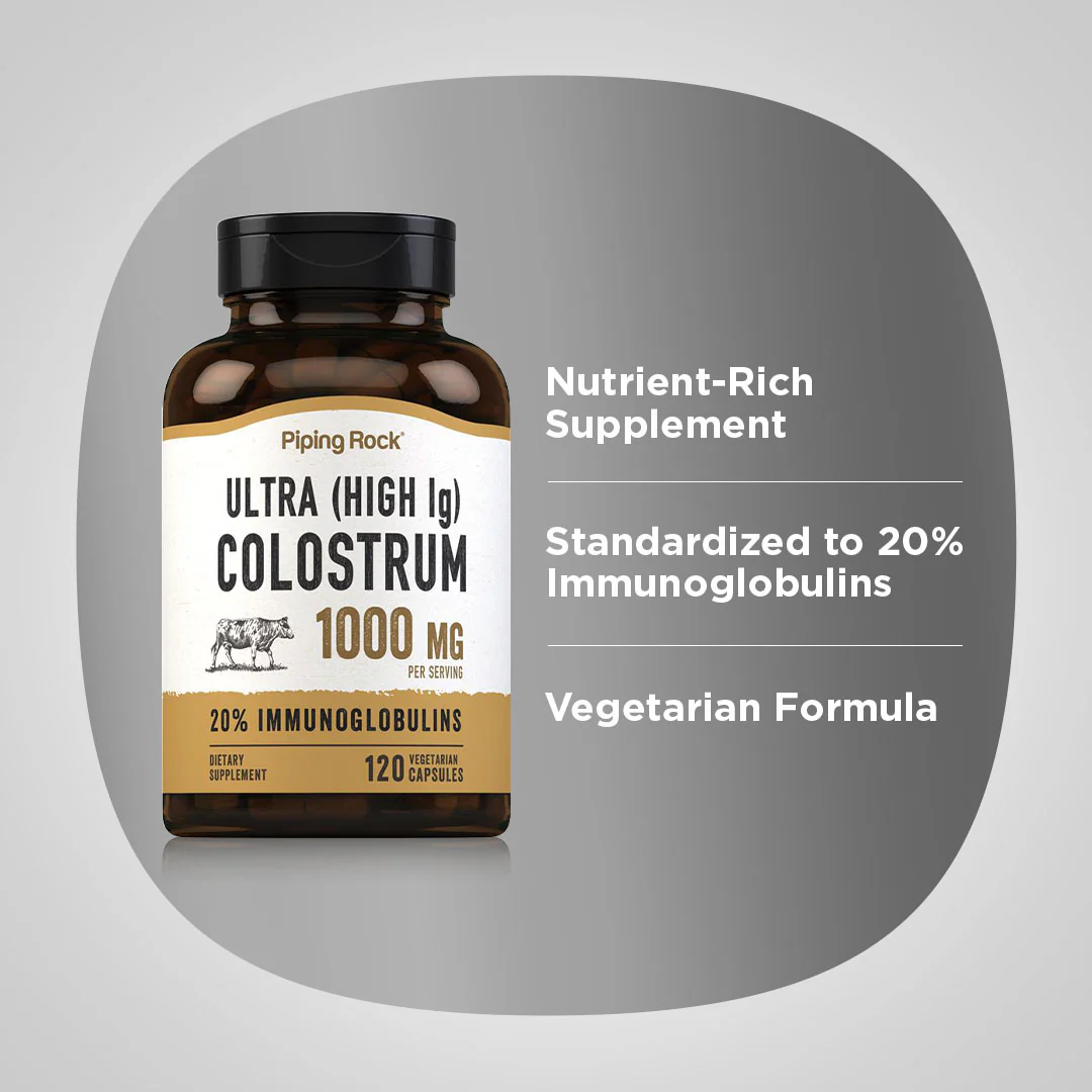 Ultra Colostrum (High IG), 1000 mg (per serving), 120 Vegetarian Capsules - Image 4